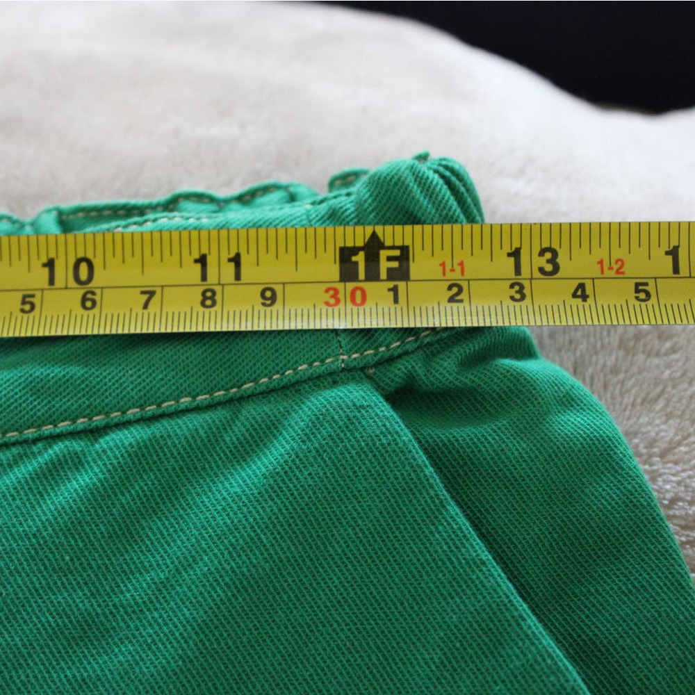 NWT Bonpoint Boys Lester Pants High Rise Cotton Linen Green Straight Trouser 12 - Picture 9 of 11